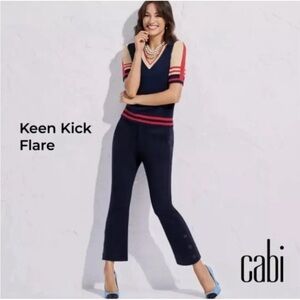 CAbi Dark Blue Kick Flare Pants 6043